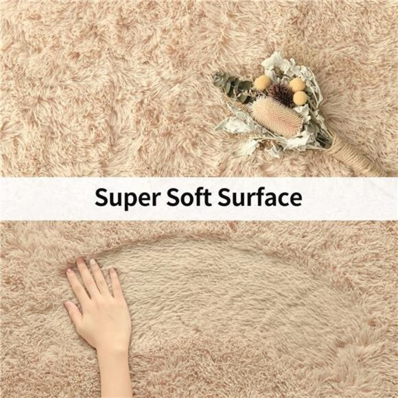 Modern Soft Fluffy Large Shaggy Rug for Bedroom Livingroom Dorm Kids Room Indoor - Picture 4 of 8